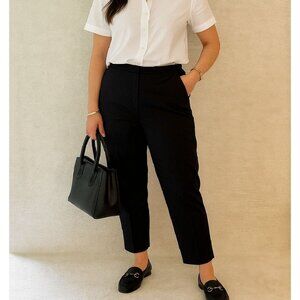 Ewear Womens Black Capri Pants Size 14W Cotton Blend Comfort Waist Cropped Fit
